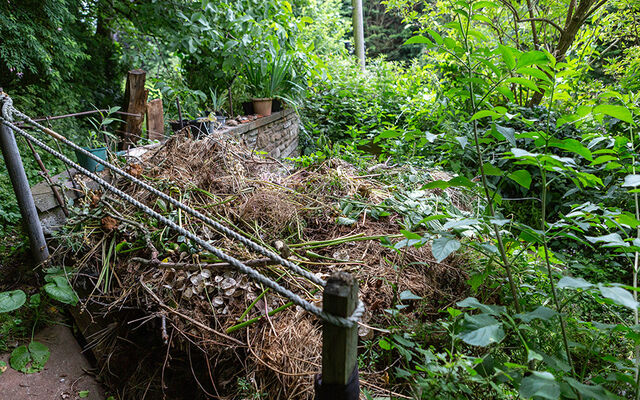 A home made compost heap