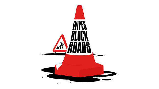 Illustration of a road repairs cone