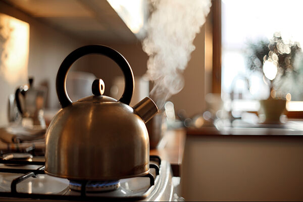 A kettle boiling